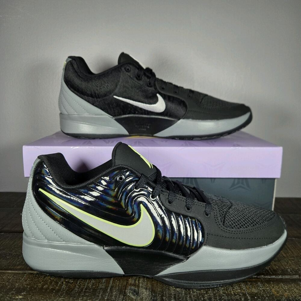 NEW Nike Ja 2 Mens Size 10 Basketball Shoes FD7328-001 Black Phantom Smoke Grey